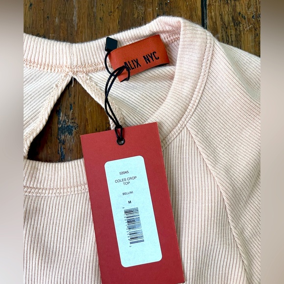 NEW WITH TAGS ALIX NYC COLES LONG SLEEVE CROP TOP WITH CUT-OUTS - Picture 6 of 7